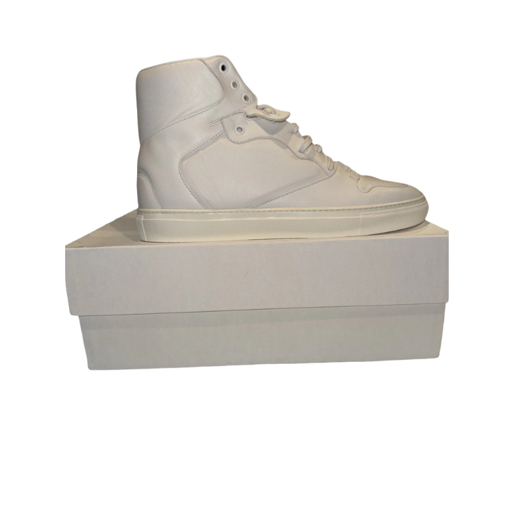 Balenciaga Monochrome Pleated High Top Sneakers Size 43
