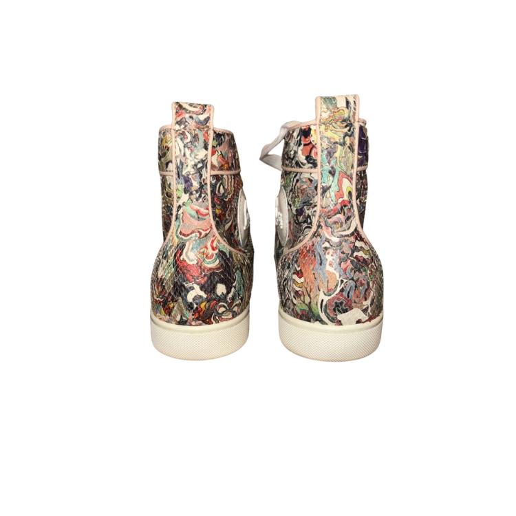 Christian Louboutin Rantus Orlato Python High-Top Sneakers Size 43.5