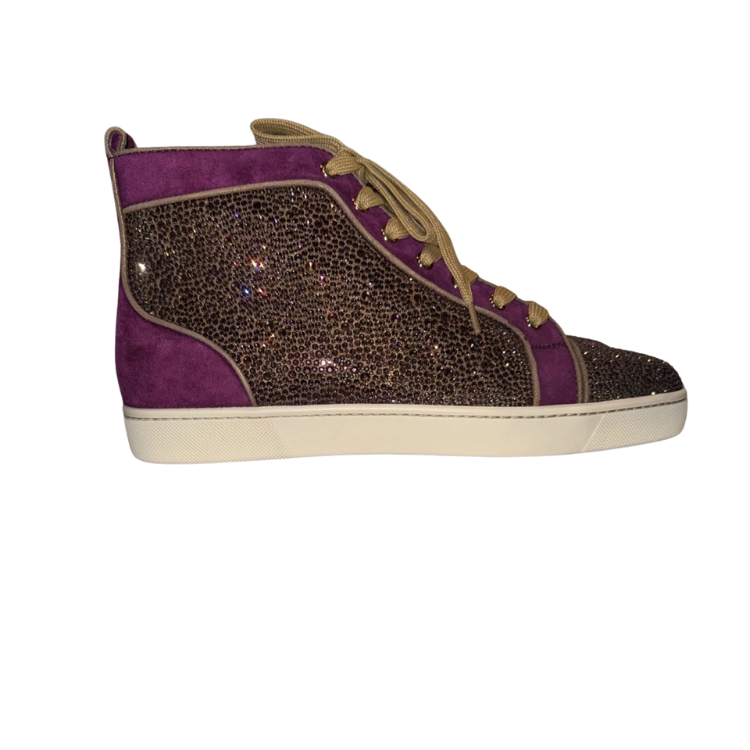 Christian Louboutin Louis Men's Strass High-Top Sneakers Size 43.5