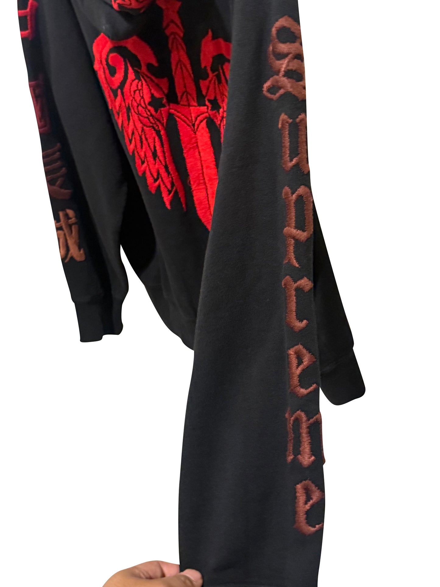 Supreme x The Great China Wall Sword Hooded Sweatshirt Black Size Medium