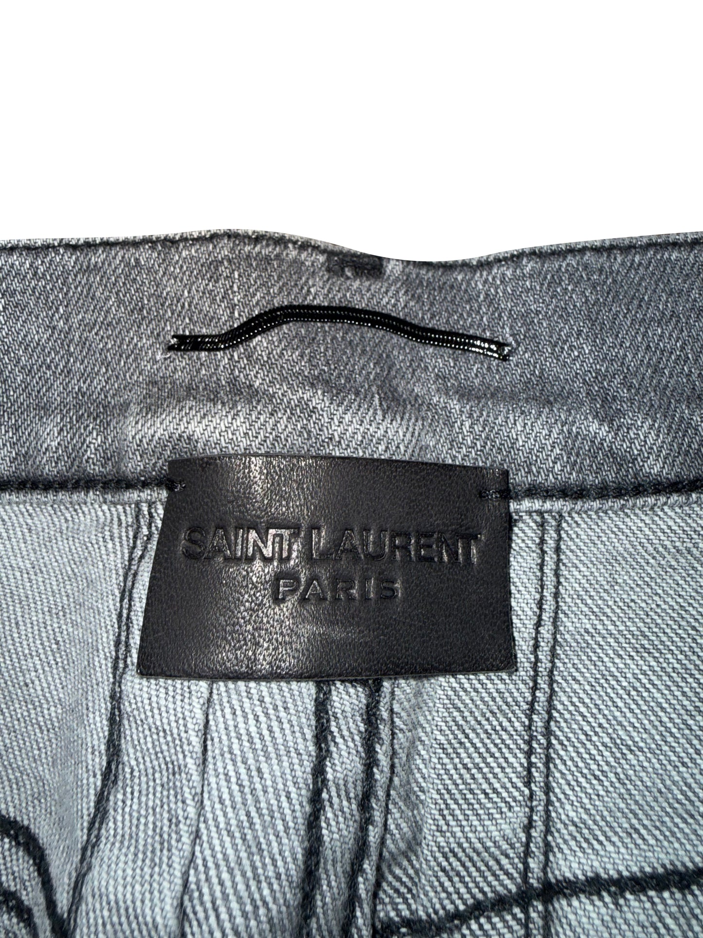 Saint Laurent Paris Grey Skinny Stretch Jeans Slim Fit Denim